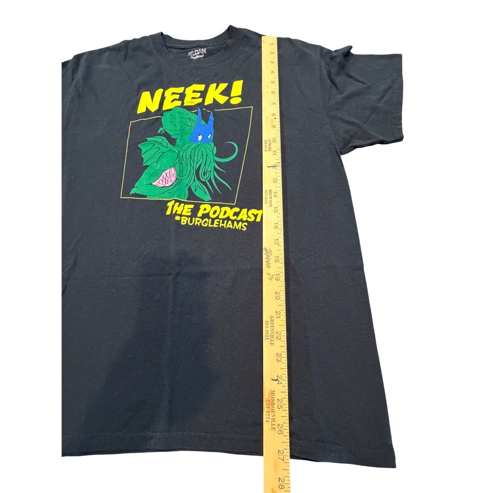 Neek! The Podcast Burglehams Cthulhu Graphic T-Shirt Black Gildan Large View 4